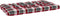 vidaXL - Palletkussens - 3 - st - ruitpatroon - stof - rood