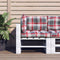 vidaXL - Palletkussens - 3 - st - ruitpatroon - stof - rood