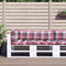 vidaXL - Palletkussens - 3 - st - ruitpatroon - stof - rood