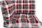 vidaXL - Palletkussens - 3 - st - ruitpatroon - stof - rood