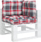 vidaXL - Palletkussens - 3 - st - ruitpatroon - stof - rood