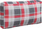 vidaXL - Palletkussens - 3 - st - ruitpatroon - stof - rood