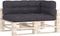 vidaXL - Palletkussens - 3 - st - stof - antracietkleurig