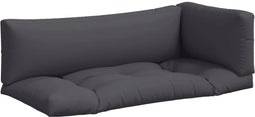 vidaXL - Palletkussens - 3 - st - stof - antracietkleurig