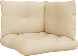 vidaXL - Palletkussens - 3 - st - stof - beige