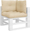 vidaXL - Palletkussens - 3 - st - stof - beige