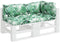vidaXL - Palletkussens - 3 - st - stof - bladpatroon