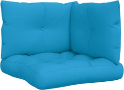 vidaXL - Palletkussens - 3 - st - stof - blauw