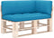 vidaXL - Palletkussens - 3 - st - stof - blauw