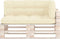 vidaXL - Palletkussens - 3 - st - stof - crèmekleurig