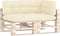 vidaXL - Palletkussens - 3 - st - stof - crèmekleurig
