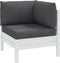 vidaXL - Palletkussens - 3 - st - stof - gemêleerd - antracietkleurig