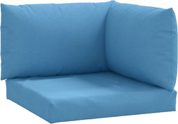 vidaXL - Palletkussens - 3 - st - stof - gemêleerd - blauw