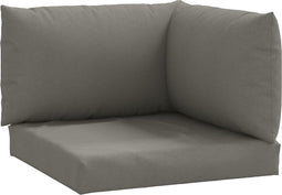 vidaXL - Palletkussens - 3 - st - stof - gemêleerd - donkergrijs