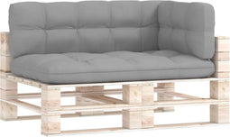vidaXL - Palletkussens - 3 - st - stof - grijs