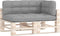 vidaXL - Palletkussens - 3 - st - stof - grijs