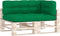 vidaXL - Palletkussens - 3 - st - stof - groen