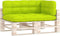vidaXL - Palletkussens - 3 - st - stof - heldergroen