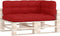 vidaXL - Palletkussens - 3 - st - stof - rood