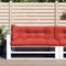 vidaXL - Palletkussens - 3 - st - stof - rood
