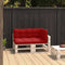 vidaXL - Palletkussens - 3 - st - stof - rood