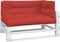 vidaXL - Palletkussens - 3 - st - stof - rood