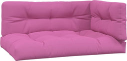 vidaXL - Palletkussens - 3 - st - stof - roze