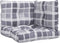 vidaXL - Palletkussens - 3 - st - stof - ruitpatroon - grijs