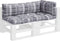 vidaXL - Palletkussens - 3 - st - stof - ruitpatroon - grijs