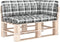 vidaXL - Palletkussens - 3 - st - stof - ruitpatroon - grijs
