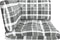 vidaXL - Palletkussens - 3 - st - stof - ruitpatroon - grijs