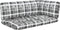 vidaXL - Palletkussens - 3 - st - stof - ruitpatroon - grijs