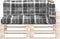 vidaXL - Palletkussens - 3 - st - stof - ruitpatroon - grijs