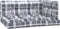vidaXL - Palletkussens - 3 - st - stof - ruitpatroon - grijs