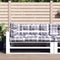 vidaXL - Palletkussens - 3 - st - stof - ruitpatroon - grijs