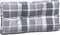 vidaXL - Palletkussens - 3 - st - stof - ruitpatroon - grijs