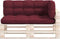 vidaXL - Palletkussens - 3 - st - stof - wijnrood
