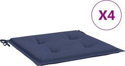 vidaXL - Palletkussens - 4 - st - 40x40x3 - cm - oxford - stof - marineblauw
