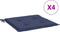 vidaXL - Palletkussens - 4 - st - 40x40x3 - cm - oxford - stof - marineblauw