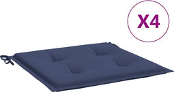 vidaXL - Palletkussens - 4 - st - 50x50x3 - cm - oxford - stof - marineblauw