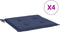 vidaXL - Palletkussens - 4 - st - 50x50x3 - cm - oxford - stof - marineblauw