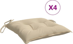 vidaXL - Palletkussens - 4 - st - 50x50x7 - cm - oxford - stof - beige