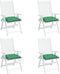 vidaXL - Palletkussens - 4 - st - 50x50x7 - cm - oxford - stof - groen