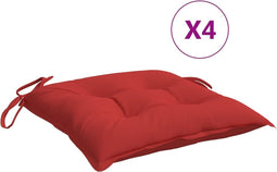 vidaXL - Palletkussens - 4 - st - 50x50x7 - cm - oxford - stof - rood