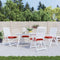 vidaXL - Palletkussens - 4 - st - 50x50x7 - cm - oxford - stof - rood