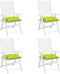 vidaXL - Palletkussens - 4 - st - 50x50x7 - cm - oxford - stof - felgroen