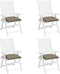 vidaXL - Palletkussens - 4 - st - 50x50x7 - cm - oxford - stof - taupe