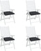vidaXL - Palletkussens - 4 - st - 50x50x7 - cm - oxford - stof - zwart