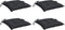 vidaXL - Palletkussens - 4 - st - 50x50x7 - cm - oxford - stof - zwart