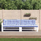 vidaXL - Palletkussens - 5 - st - gestreept - stof - wit - en - blauw